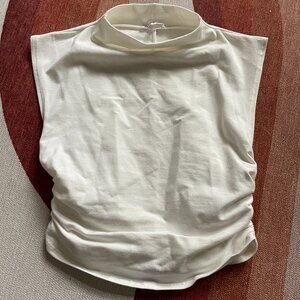 Reformation Sleeveless Cotton Top with Mock Neck